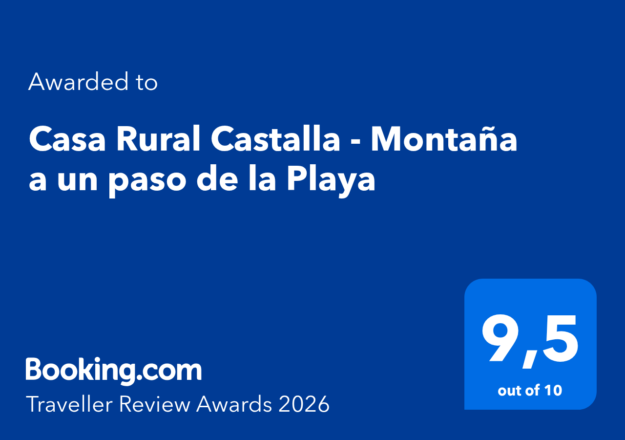 Traveller Review Award 2026 de Booking.com a Casa Rural Castalla